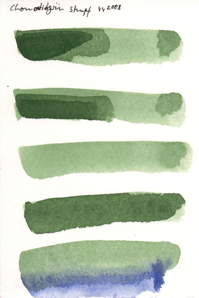 Kremer akvarel - chromová zelená (plast, 3 x 1,8 x 1 cm)